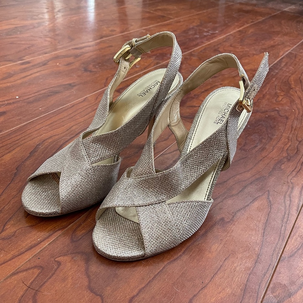 sparkly gold michael kors heels